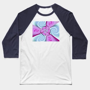 pink and blue spiral Baseball T-Shirt